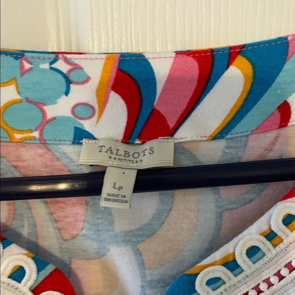 Talbots Multicolor Boho Tunic Top - Picture 2 of 2